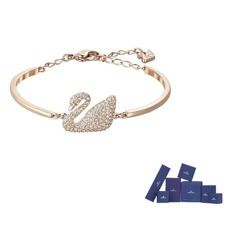 Swarovski Женские металлические браслеты 'Лебедь' Розовое золото