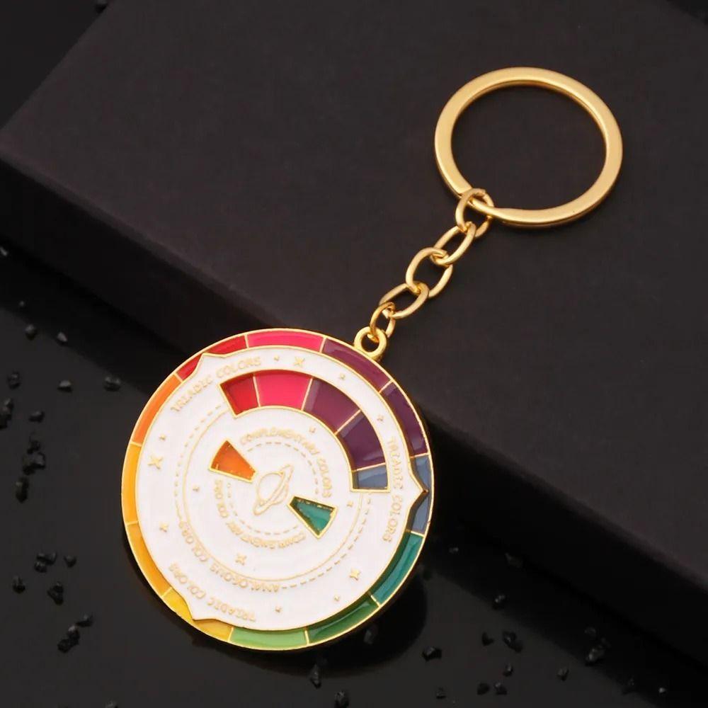 Rotatable Color Wheel Keyring Color Wheel Rotable Color Palette Keychain Keychain Accessories