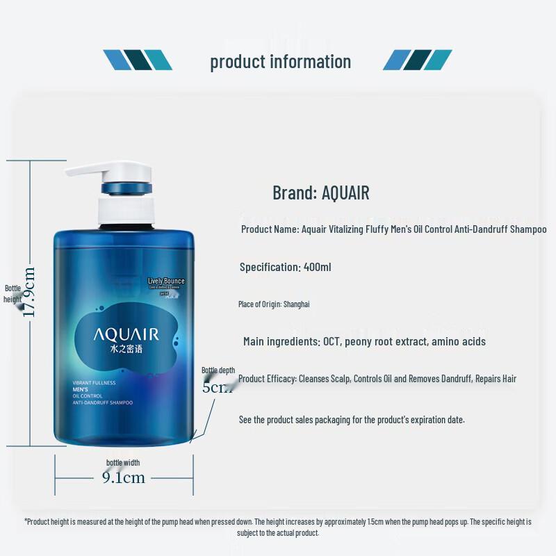 Aqua Label Men's Volumizing Anti-Dandruff Shampoo