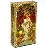Golden Art Nouveau Tarot Deck Cards with Guidebook Cards Occult Divination Book Sets for Beginners Classic