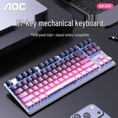 Проводная механическая клавиатура AOC GK200 с возможностью горячей замены, 87 клавиш