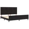 Box Spring Bed with Headboard Black 200 x 200 cm Velvet