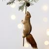 Artificial Squirrel Decoration Christmas Tree Hanging Ornament For Door Mantel Window Wedding Christmas Party Decoration