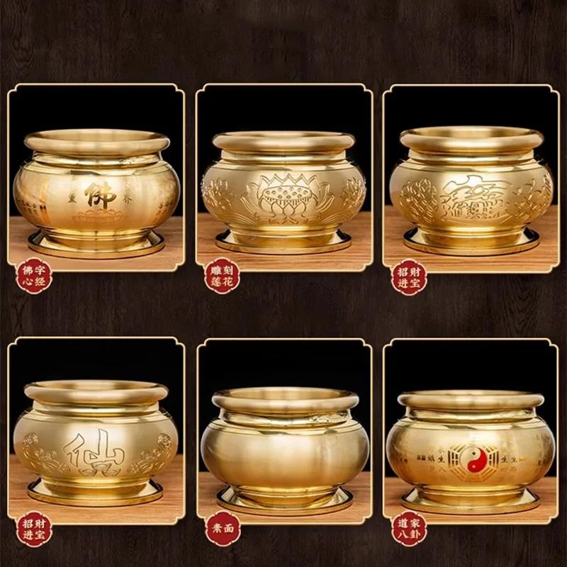 Household Lotus Metal Incense Burner Offering Items In Front of the God of Wealth Guanyin Buddha Home Furnishings