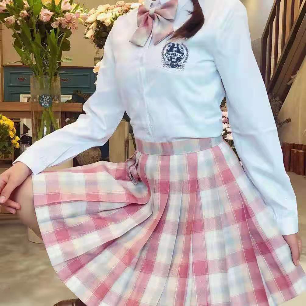 3 шт., комплект женской школьной формы в стиле аниме, летняя куртка-рубашка с длинными рукавами JK и костюм с юбкой