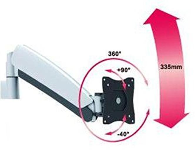 Тепличный ЖК-монитор с зажимом на рычаге, газовая пружина, 4-осевой GH-AMCA02