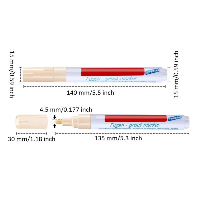 Tile Joint Repair Color Pen White Tile Refill Cement Pen Waterproof And Mildew-proof Filling Wall Porcelain Bathroom Paint Cleaner