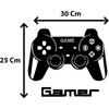 Деревянный МДФ геймер джойстик игрок номер черный лазерная резка украшения стены 25x30 см декор комнаты