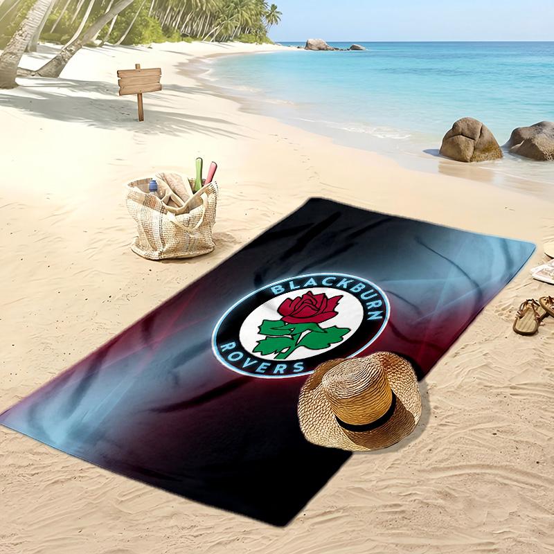 Blackburn Rovers Football Print Beach Towel, Large Soft Quick Dry Towel for Beach Camping Swimming