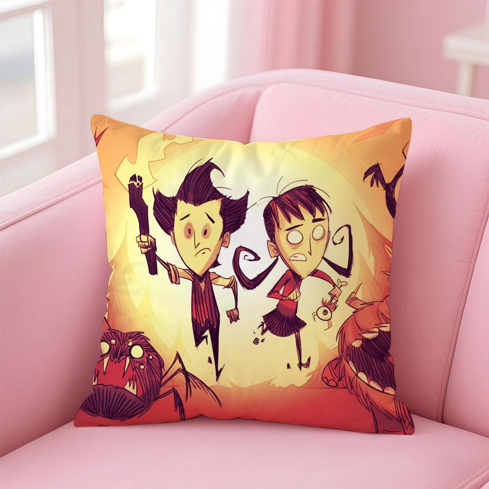 Забавная игра на выживание D-Don'T Starve Наволочка Короткий плюш Невидимая молния Комната Диван Подушка Чехол