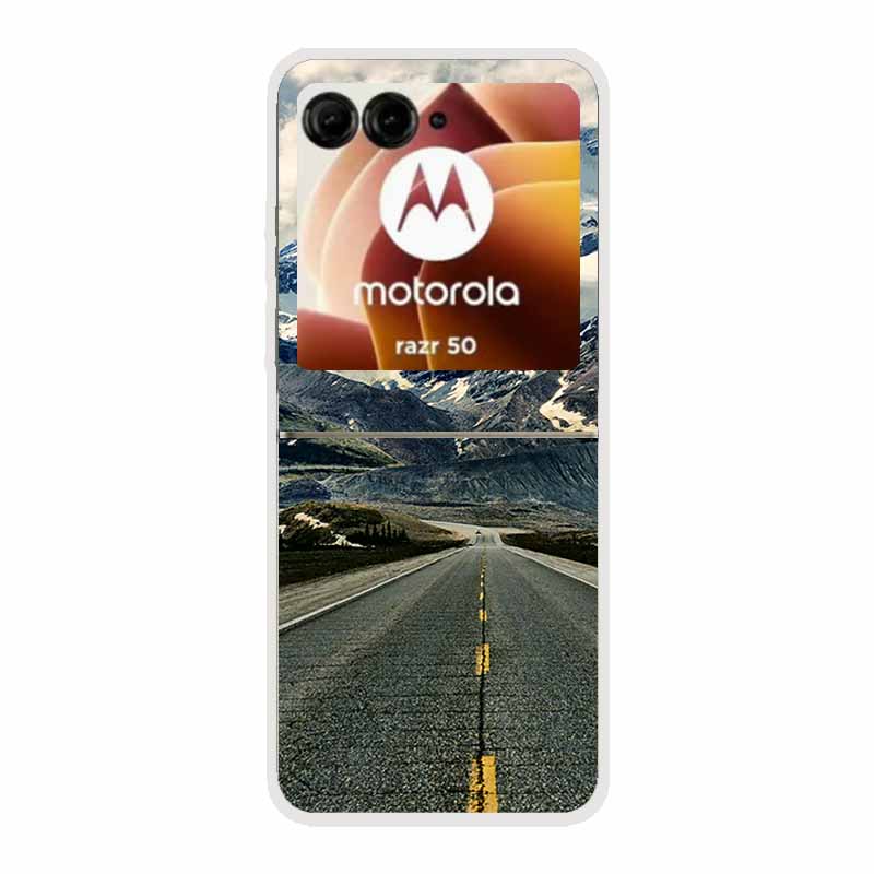 Чехол для Motorola Razr 50 Ultra Животные Жесткий Пластик ПК Задняя Крышка Телефона Для Motorola Moto Razr50 razr+ 2024 Прозрачный Coque