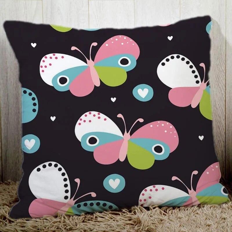Домашний декор, чехол для диванной подушки с принтом бабочки, домашний декор, наволочка для сиденья, подушка для гостиной