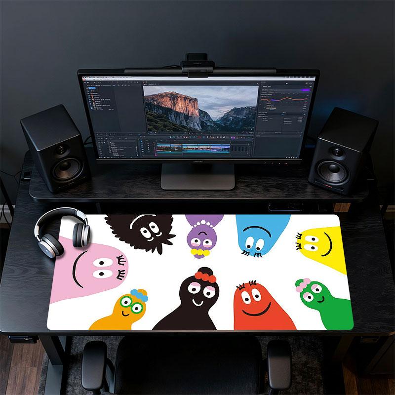 The Barbapapa Family Mouse Pad, Large Gaming Desk Mat, Non-slip XXL Mousepad for Laptop & Tablet, Mini PC Playmat with Stitched Edges