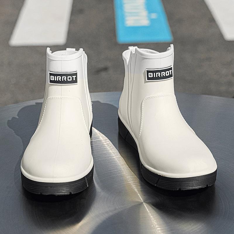 Мужская уличная мода Низкие Нескользящие Водонепроницаемые Ботинки Резиновые сапоги