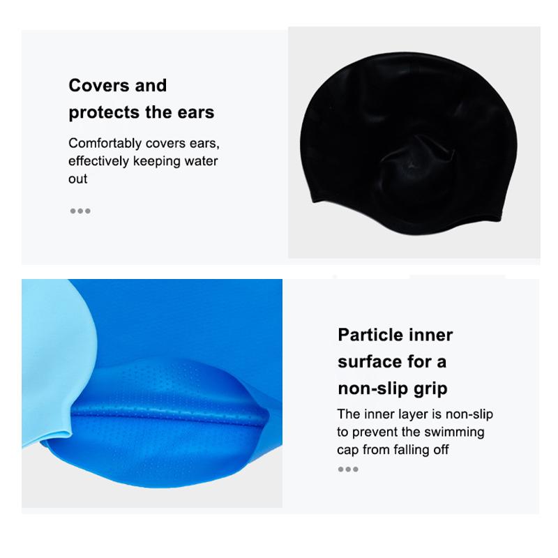 CAP200 Multi Color Custom Logo 55g Printing Silicone Rubber Swimsuit Swim Hats Swimming Hat Cap Pool Play Sport Swim Cap