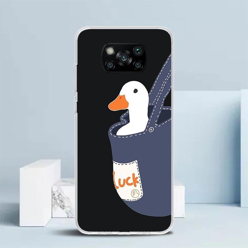 Мультяшная Утка Гусь Игровой Чехол Для Телефона Для Xiaomi Poco F7 Ultra X5 X6 X7 Pro M7 Redmi 15C 15 13C 13 12C 12 10C 10 10A 9 9C 9A 9T Cov