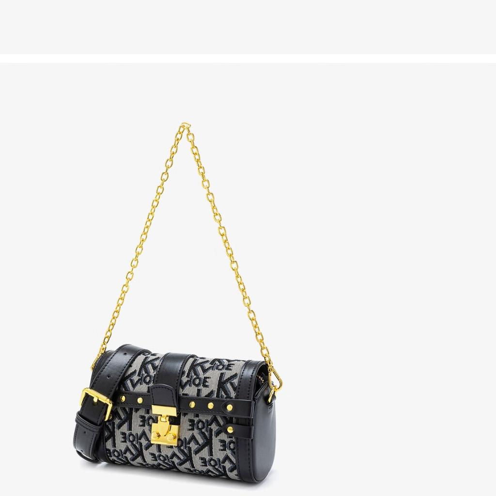 Превосходный смысл, цельный мешок с вышивкой, диагональная цилиндрическая цепочка, сумка для подушек, длина 18 см, ширина 8 см, высота 12 см