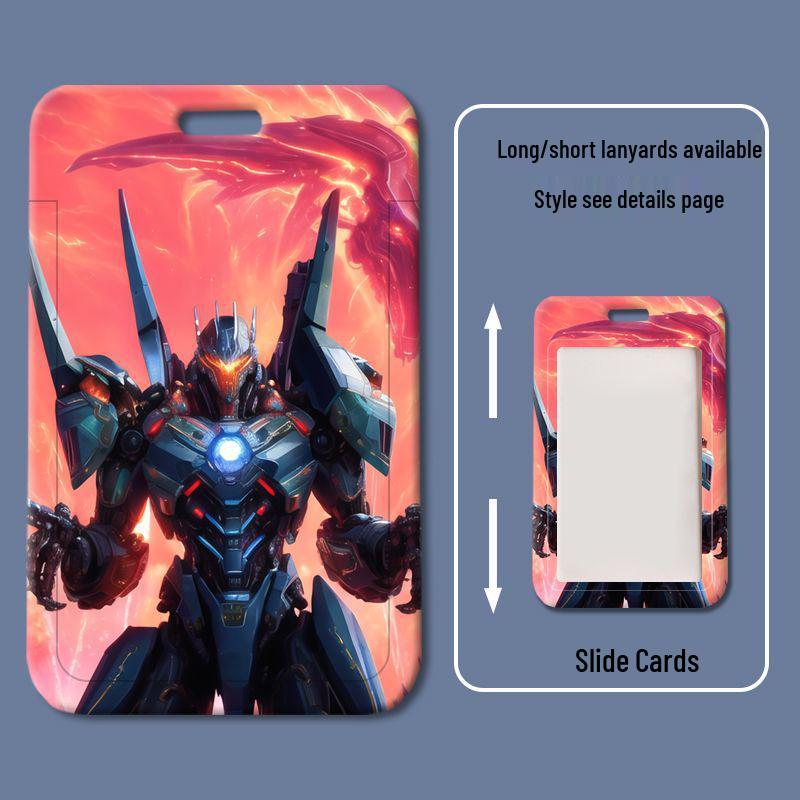 Пластиковый выдвижной держатель для ID-карты на тему Gundam для студентов