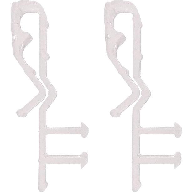 Amazing Drapery Hardware 2" Clear Hidden Valance Clips - Durable Plastic Brackets for Blinds and Window Shades, 10-Pack