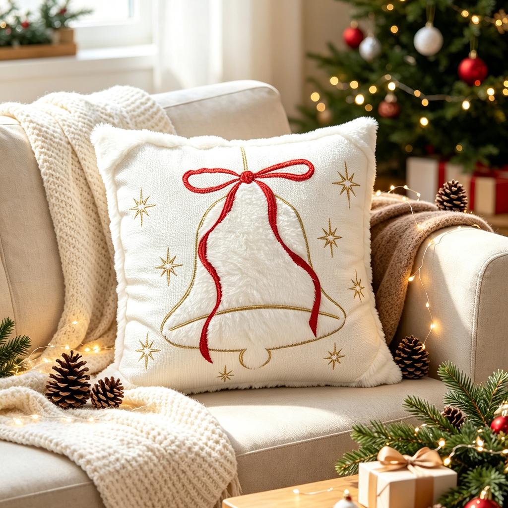Christmas Tree Pillow Covers, Xmas Decorative Cushion Cases, Holiday Sofa Throw Pillow Cases, 40x40 cm, 2 Pack
