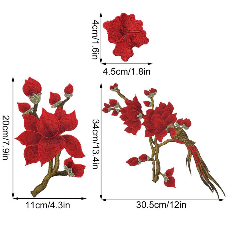 1 Набор Вышитая Магнолия DIY Швейные Аксессуары Сумка Вышивка Цветы для Джинсов Шляпы Аппликация Ремонт Тканевые Наклейки