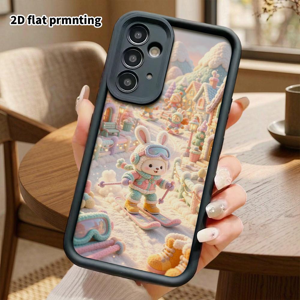 Phone Case: 2D flat, suitable for Samsung Galaxy A34 A35 M05 M06 S20 S22 S21 FE Plus 5G protective case, winter town, perfect Christmas and Halloween