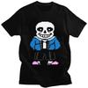 Мужская футболка на заказ по горячей игре Undertale Sans, 100% хлопок, модные футболки, облегающая одежда - Мужская летняя хлоп...