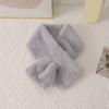 Imitation Animal Hair Scarf Women Solid Color Thickened Plush Versatile Winter Scarf Versatile Style