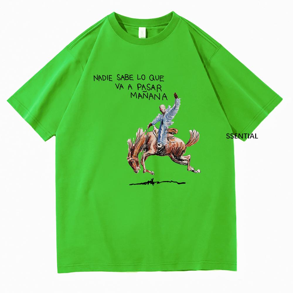 Bad Bunny Nadie Sabe T Shirt Vintage Un Preview Men Women Aesthetic T-Shirt Unisex High Quality Cotton Tees Funny Shirt