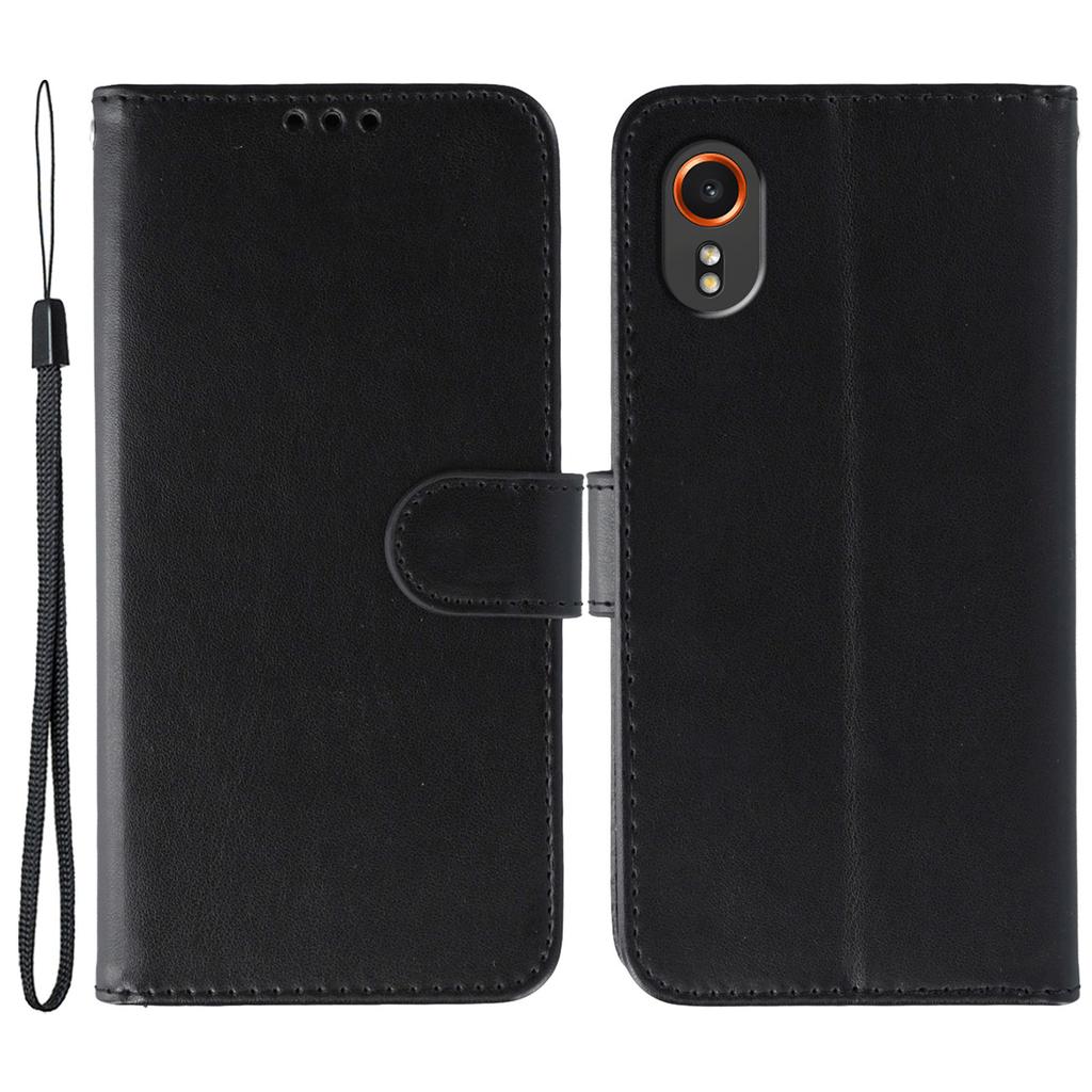 For Samsung Galaxy Xcover7 Cases PU Leather Flip Wallet Phone Cover with Strap