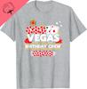 Las Vegas Birthday Party Unisex Adults TShirt Short Sleeve CrewNeck Modern Casual Themed Graphic TShirts Cotton Classic Cloth