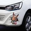 Fun-f295 Сломанные отверстия Смешная наклейка на автомобиль с изображением лошадиной головы Наклейка на стекло Ландшафтный декоративный оконный стикер УФ
