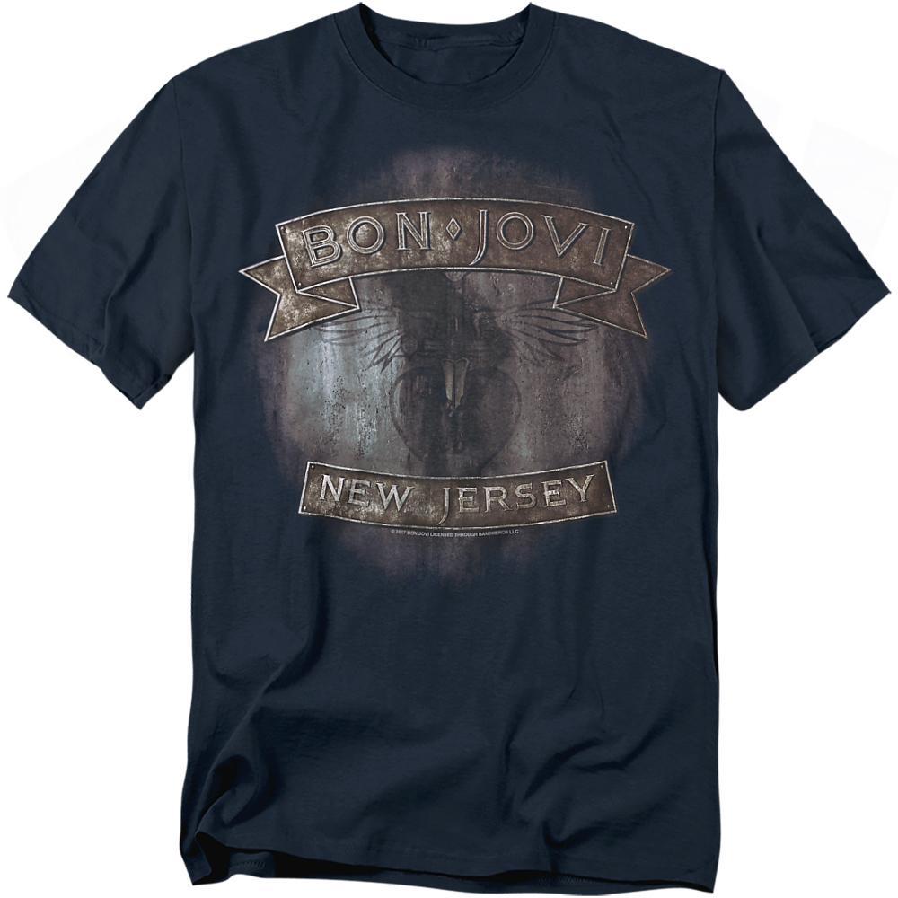 Bon Jovi Unisex Adult New Jersey T-Shirt