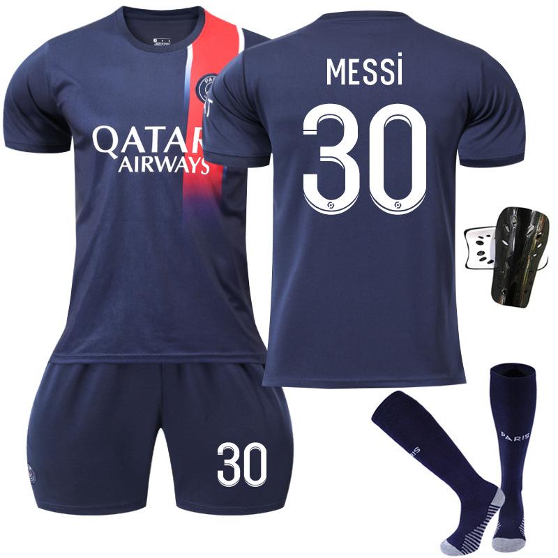 2024 Paris Saint-Germain Home Jersey Set Messi 10 Soccer Uniform with Socks