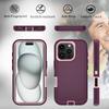 For iPhone 16 Pro Cell Phone Cases Detachable PC+TPU Drop-proof Back Protector Cover