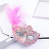 Womens Feather Venetian Mask Adult Kids Halloween Party Masquerade Half High-end Costume Accessory