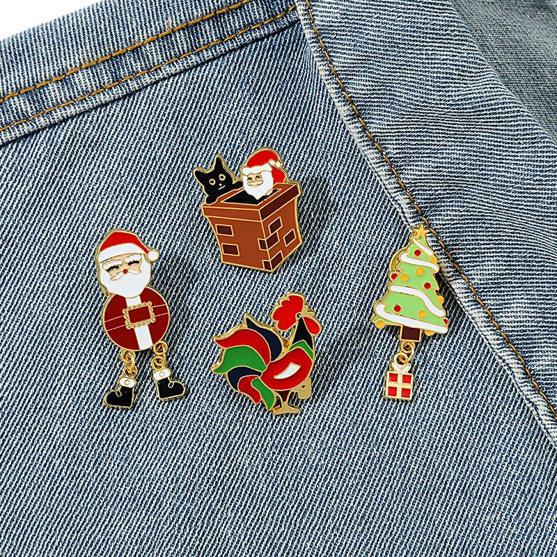 1 шт., милая рождественская елка, веселый мультяшный значок, Рождественская брошь, подарки, одежда для женщин и мужчин