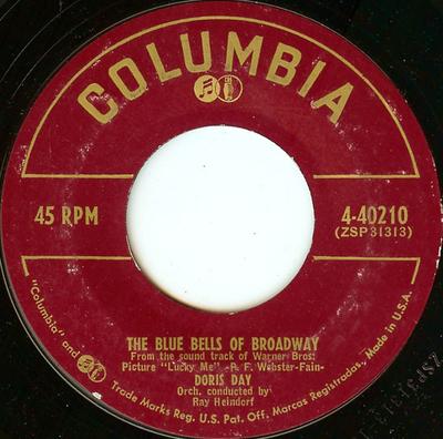 7-дюймовая пластинка DORIS DAY The Blue Bells Of Broadway I Spea 440210 Columbia 1954 США Поп Б/у