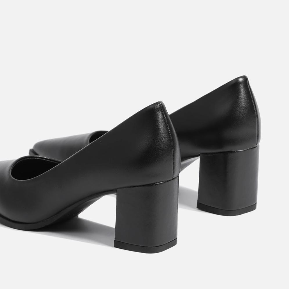 Профессиональная обувь для работы, туфли на толстом каблуке с острым носком, темпераментные женские туфли, модные туфли на высоком каблуке