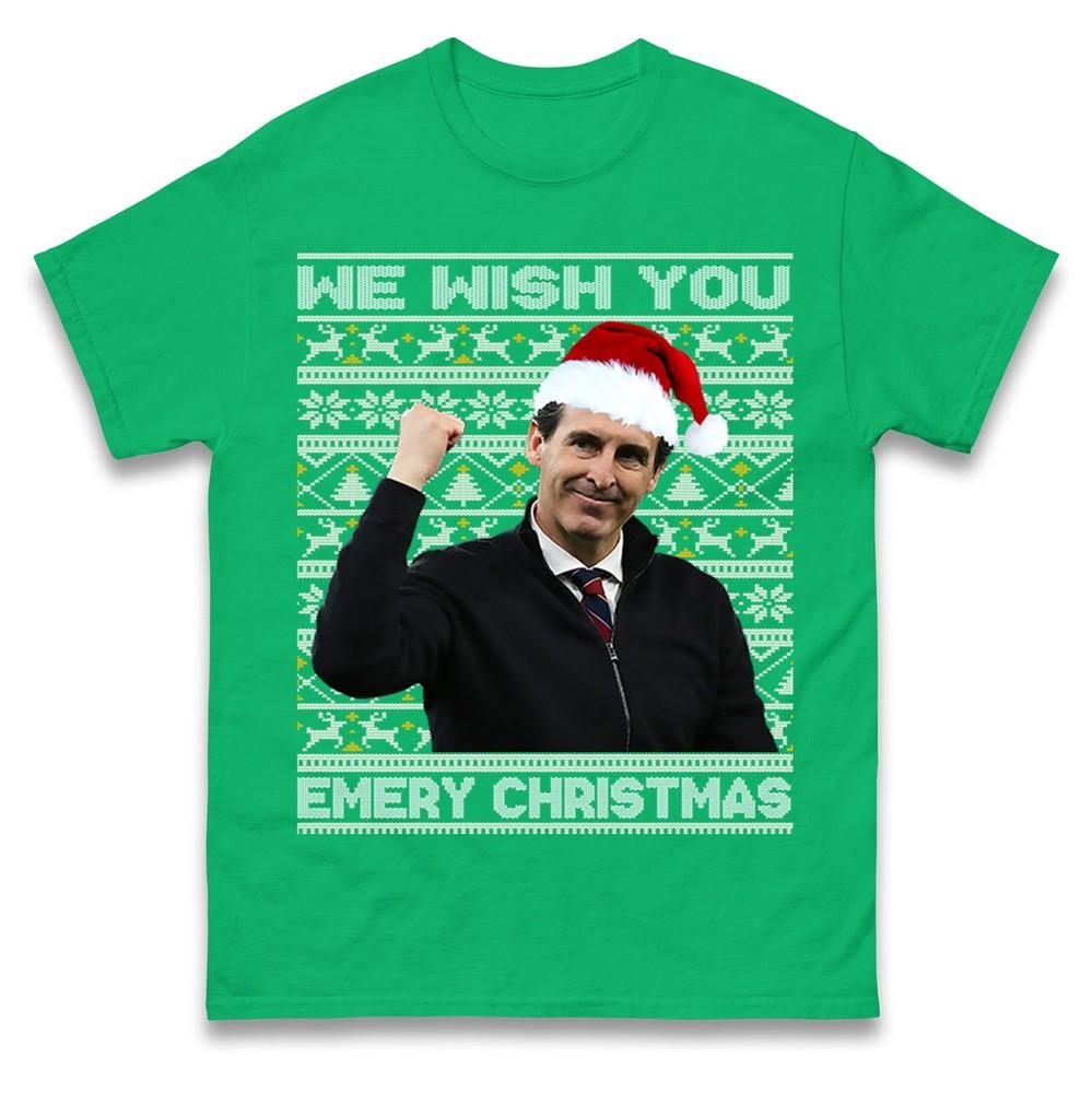 Unai Emery We Wish You Emery Christmas T Shirt Football Fans Xmas Tee Top