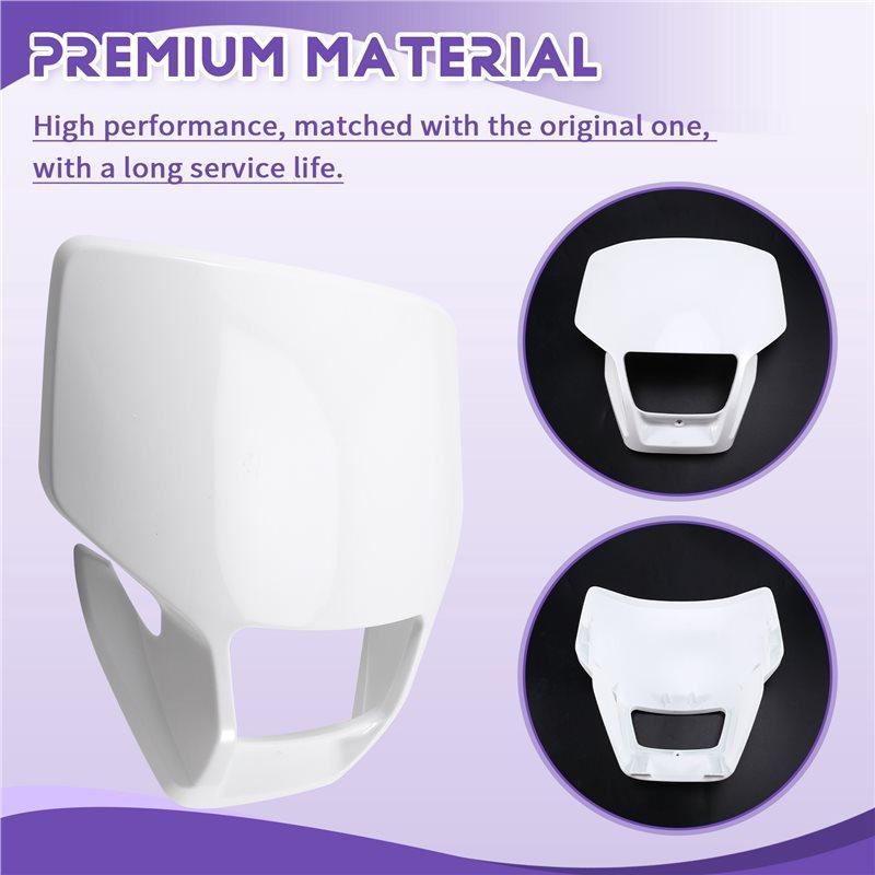 For Honda For CRF250X CRF 250 2004-2007 CRF450X CRF 450 2005-2007 White Headlight Cover Shroud Visor Plate 61300-KSC-000ZA