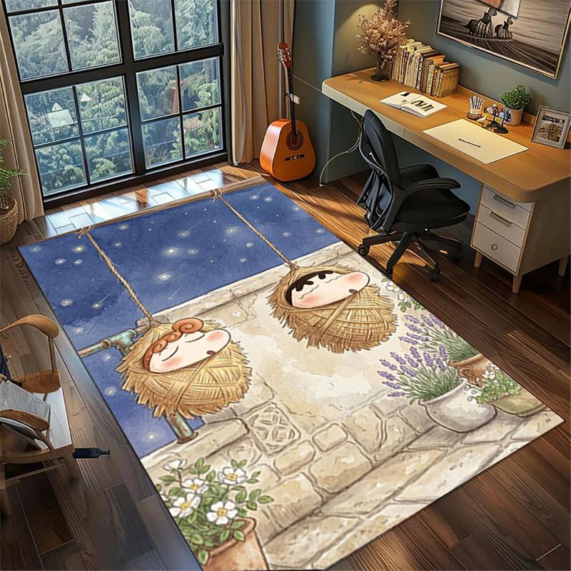 Crayon Shin-chan Large Decor Rug Non Slip Washable Area Carpet Gamer Bedroom Floor Mat