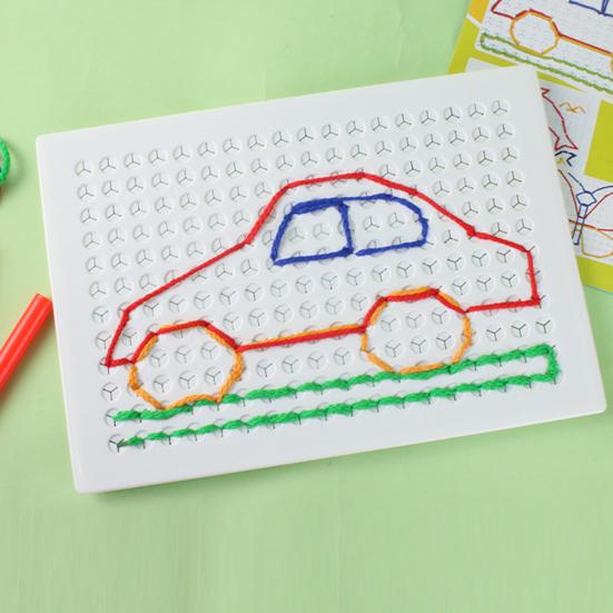 DIY плетеная доска для рисования рождественское ремесло художественная доска для нанизывания ниток с красочными