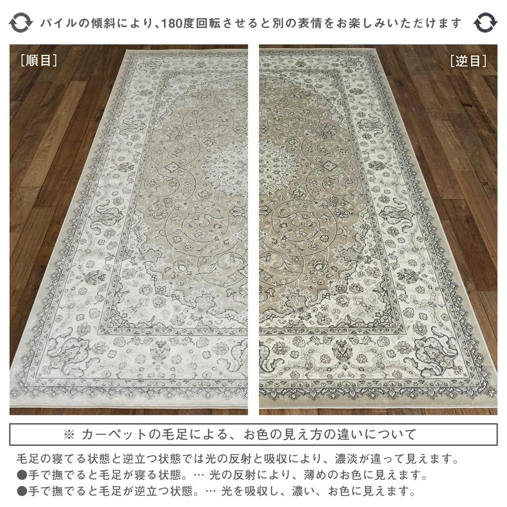 Sayan Sayan Persian Pattern Rug Royal Palace 14650 195x195 2 Tatami Light Beige