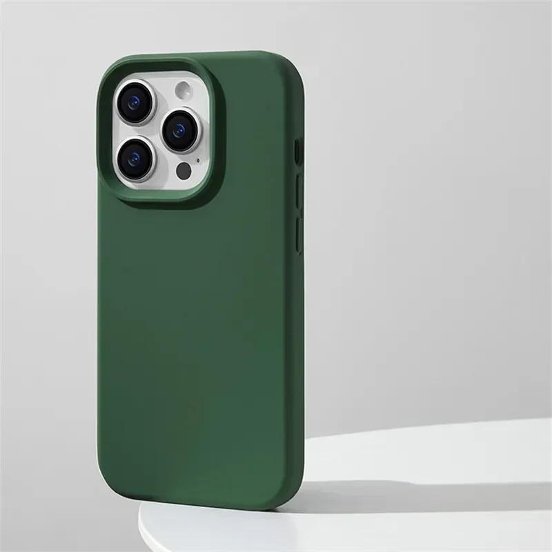 Стильный мягкий силиконовый противоскользящий оригинальный чехол Apple 16 15 Pro max, грязезащитный полноцветный чехол Apple оригинальный 14 13 12 11 Pro max