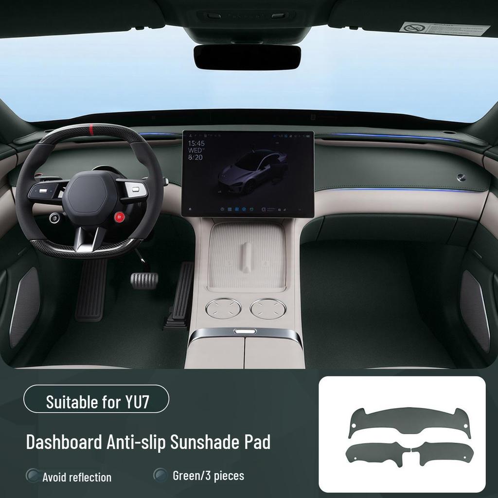 Xiaomi YU7 Dashboard Sunshade: Anti-Glare, Light-Blocking Mat for Center Console Protection.