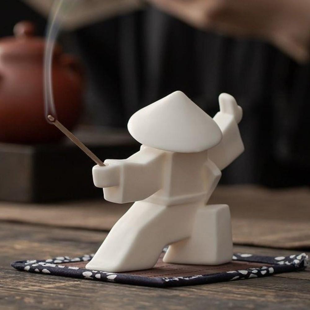 2PCS Samurai Figurine Incense Burner Unique Samurai Statue Ornament  Gift Idea