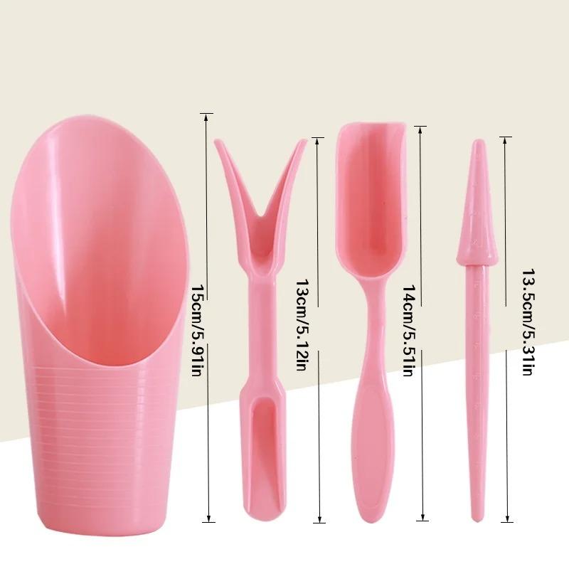 Набор из 4 садовых инструментов случайных цветов, включая инструменты для посадки, ведро, лопатку, подъемник для рассады, необходимые садовые гаджеты, инструменты для суккулентов