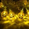 Светодиодная гирлянда на Хэллоуин Тыквы Пауки Скелет Украшение окна Волшебные огни