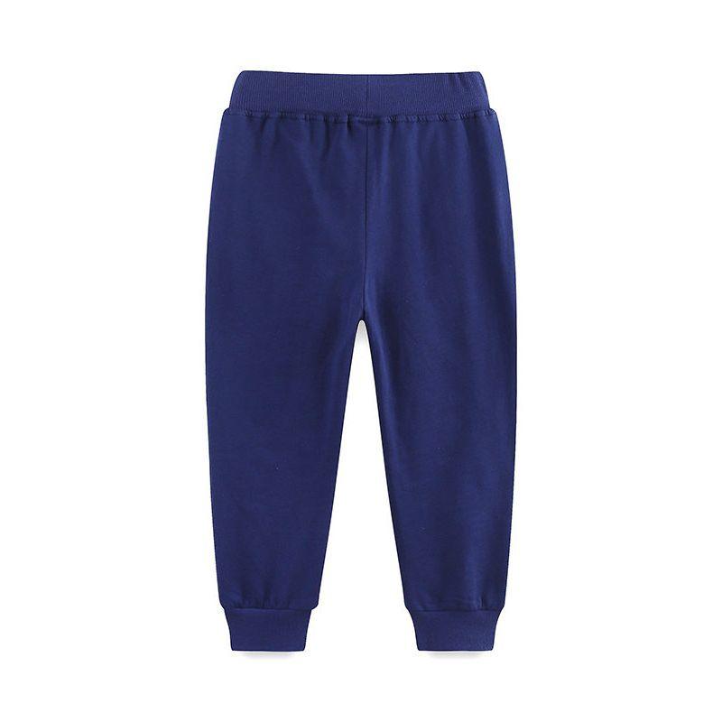 25 New Autumn Girls' Long Pants European and American Style Knitted Cotton Children's Sweatpants with Heart Embroidery Patch Baby Pants